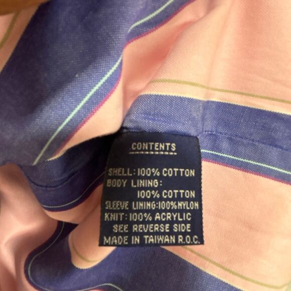 Vintage GANT Men's Size Large White Cotton Full Zip High Neck Bomber Jacket - Picture 4 of 15